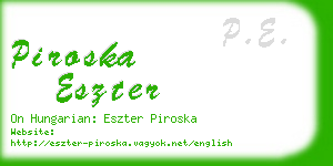 piroska eszter business card